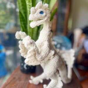 Handmade crochet dragon/dinosaur